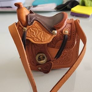 Saddle novelty purse
